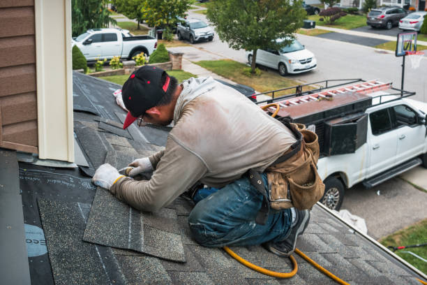 Professional Gutter Repair And Installation technician working in Wooster, OH